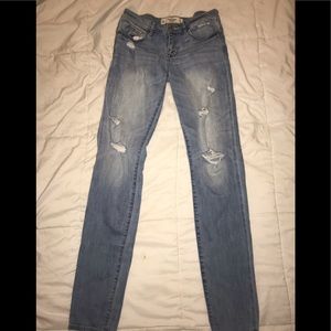 Ripped Blue Skinny Jeans